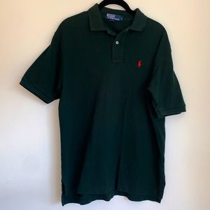 Polo By Ralph Lauren Green Polo Red Logo - Size L